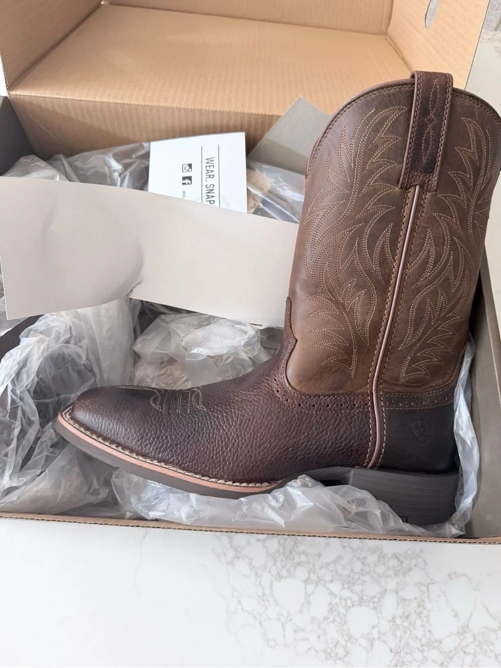 Ariat Sport Western Boots Fiddle Brown / Powder Brown